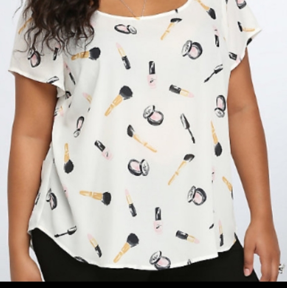 Torrid Size 4 Chiffon Make Up Blouse - Picture 1 of 6